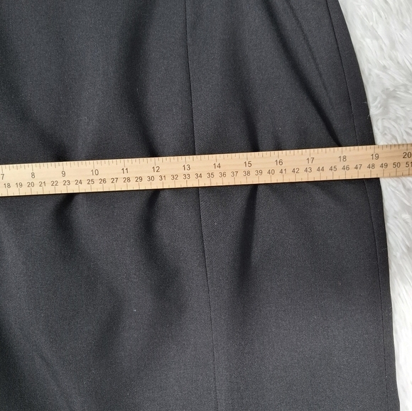 Kasper Classics Women's Pencil Skirt 2 Back Splits Solid Black 10 Petite - Picture 6 of 9
